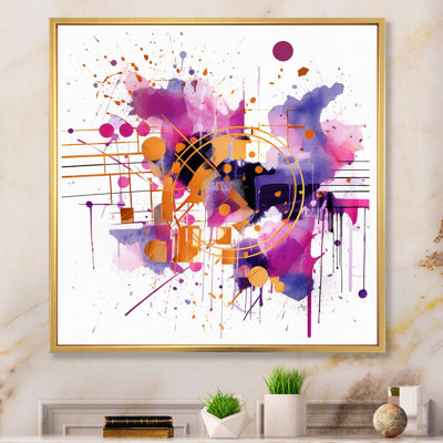 «Mauve et or» chuchotant «Abstractions II» sur toile
