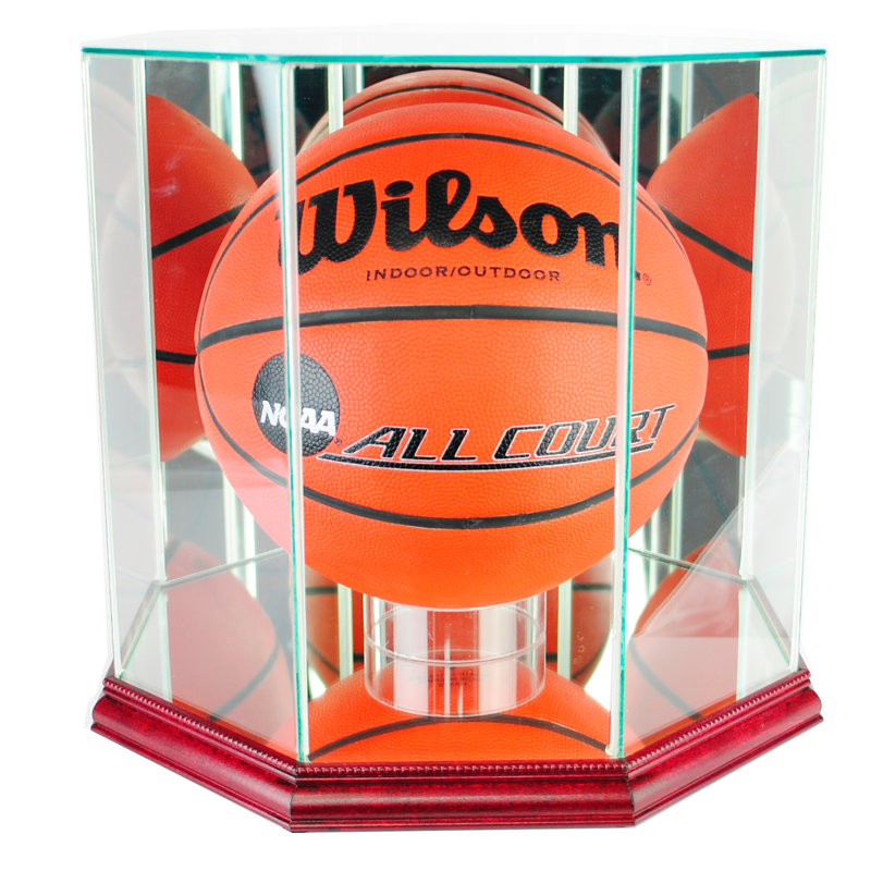 Perfect Cases 12'' W 12'' D Basketball Ball / Puck Case, Cherry