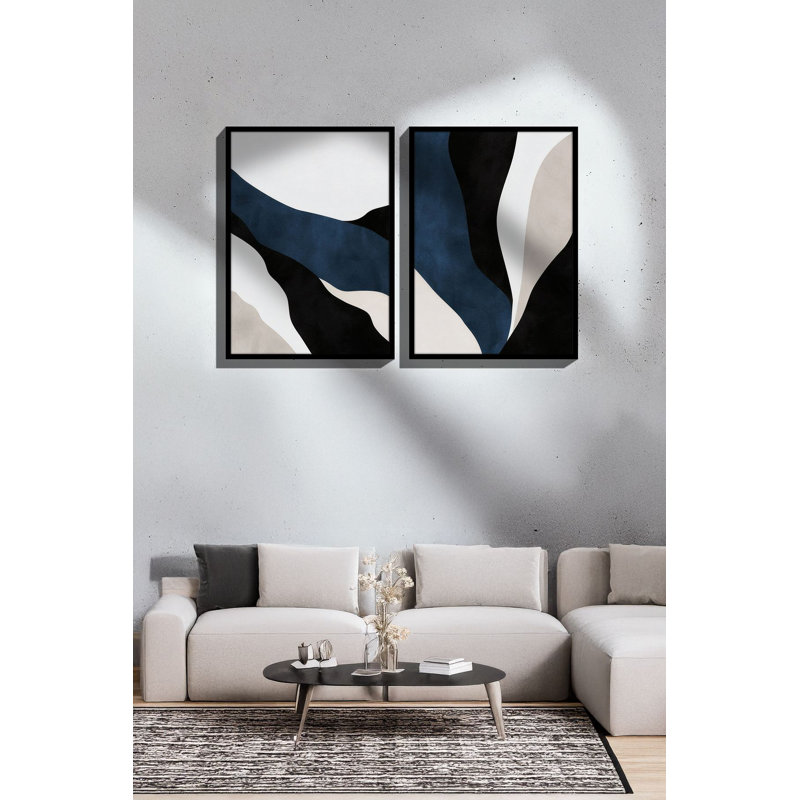 Elegant Decorative Framed MDF Paintings (2 Pieces), Solid Wood Frame, 13.0 x 19.0 inches | 100% MDF, Digital Printing | Perfect for Home Decor & Art Lovers