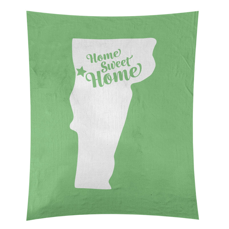 Tapisserie murale Home Sweet Burlington, H 104 po x l 88 po, Vert