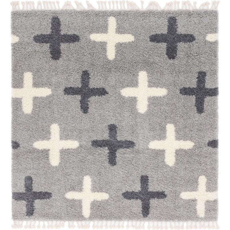 Mitzy Geometric Indoor Rug, Square 8'