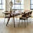Brown Rectangular Solid Wood Double Pedestal Dining Table-516241136