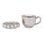 Stoneware Mug With Ball Edge Saucer