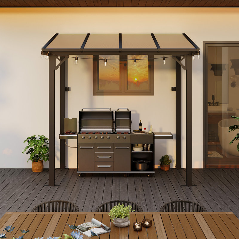 8 pi L 5 pi. Pergola en aluminium