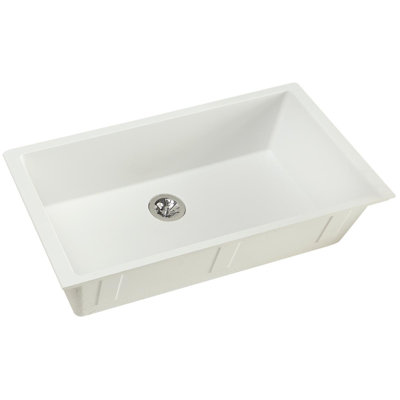 Évier de cuisine sous le comptoir de 36" l x 19" avec drain parfait Quartz Luxe