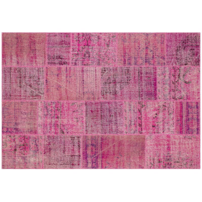 Modern Kabishayan Handmade Pink Area Rug