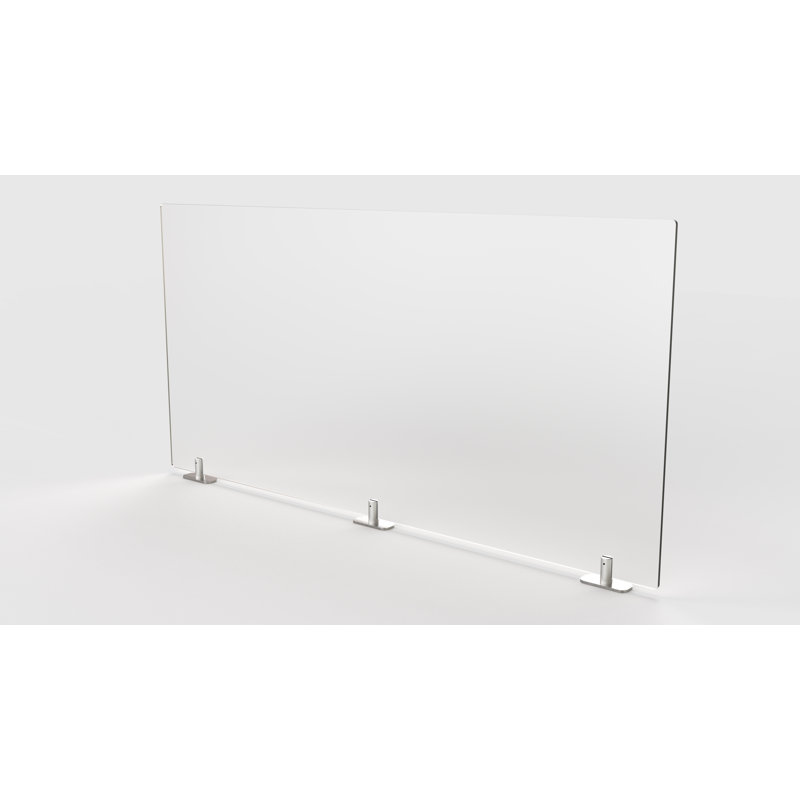 Panneau d'intimité pour bureau à 1 panneau Partition Extender Thermoplastic, H 18 po x l 42 po x P 1,5 po