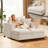 Corduroy Upholstered Sofa Lounge Chair with Removable Ottoman and Pillows-30853404-30323370