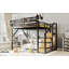 Grand lit mezzanine avec escalier-640579913-640579916