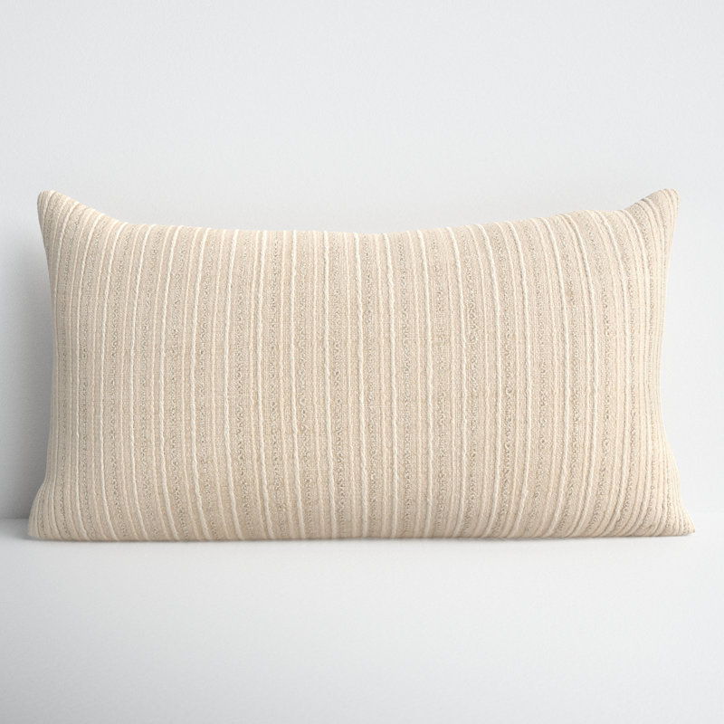 Leifsson Cotton/Viscose Poly Filled Throw Pillow, Natural