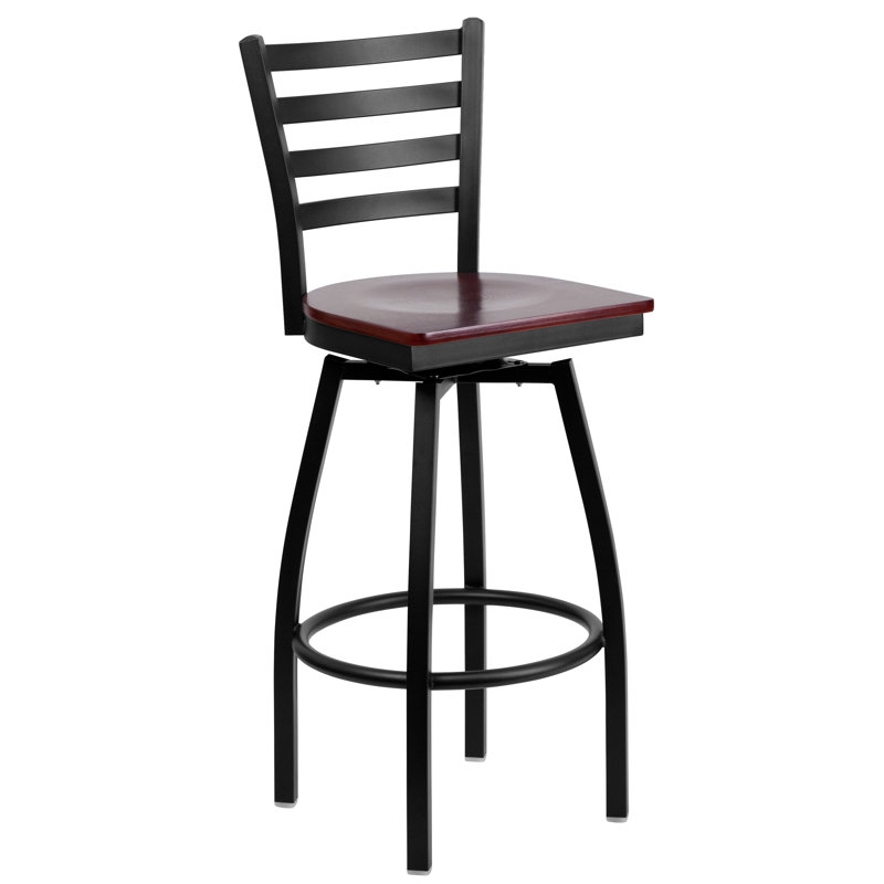 Tabouret tournant 30 "Lomonaco, Acajou