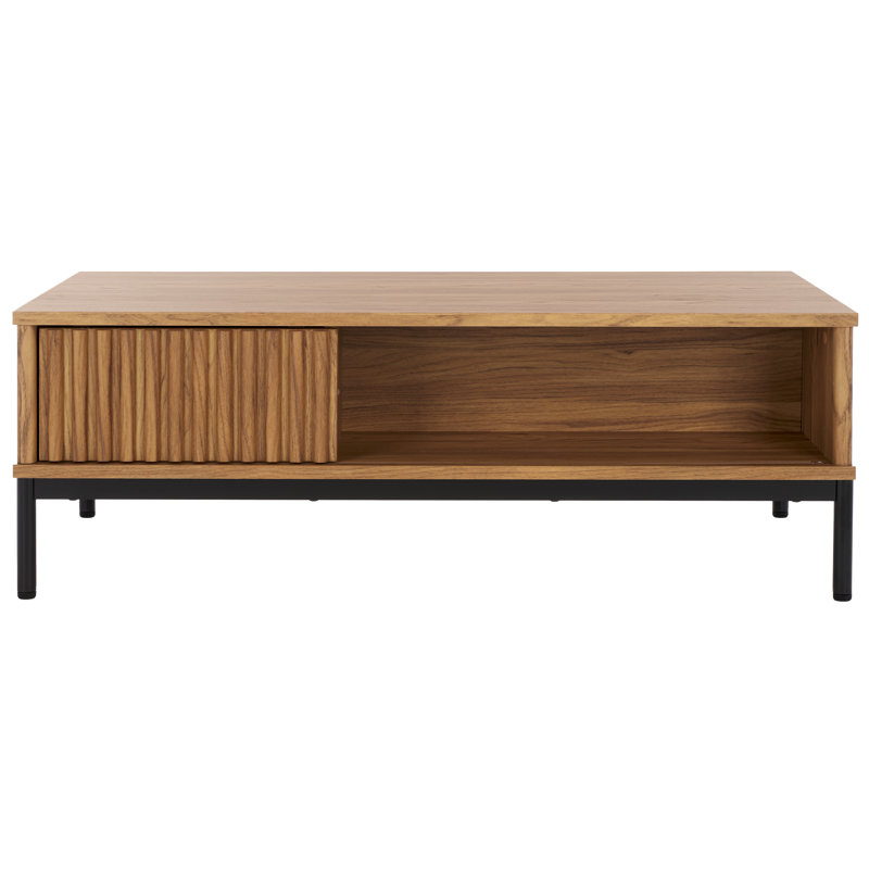 Gyselle Single Coffee Table, Oak/Black