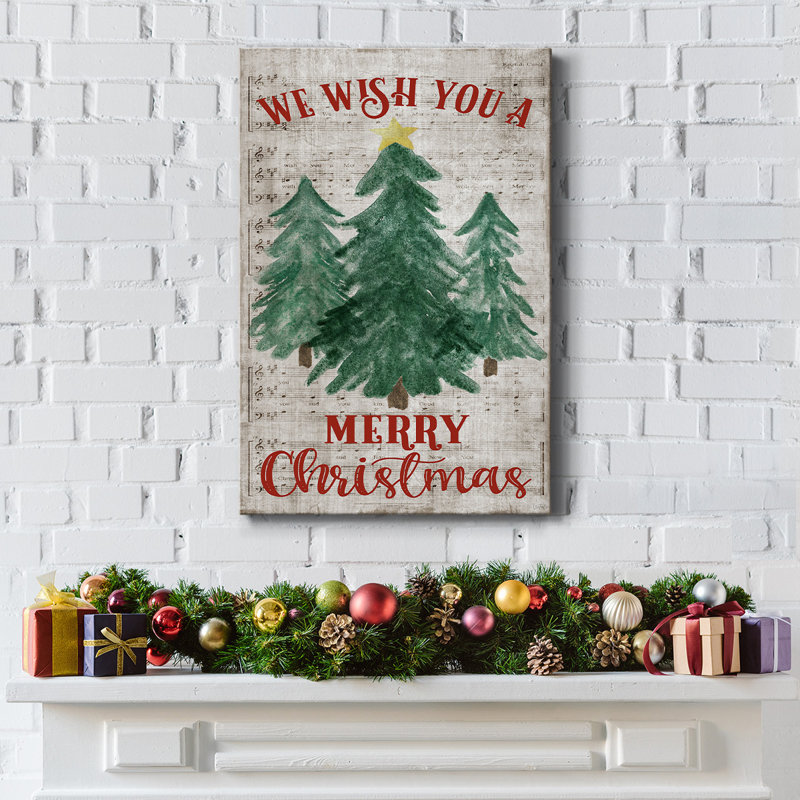 Nous vous souhaitons un joyeux Noël, H 40 po x l 60 po