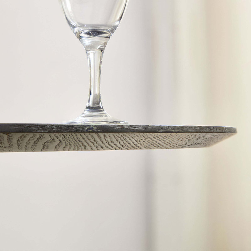 Table de salle à manger Mid-Century en panneau de fibres à densité moyenne de 46,45 pouces, Noir