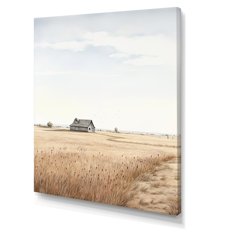 Prairie beauté dévoilée II sur toile, Toile tendue, H 44 po x l 34 po x P 1,5 po