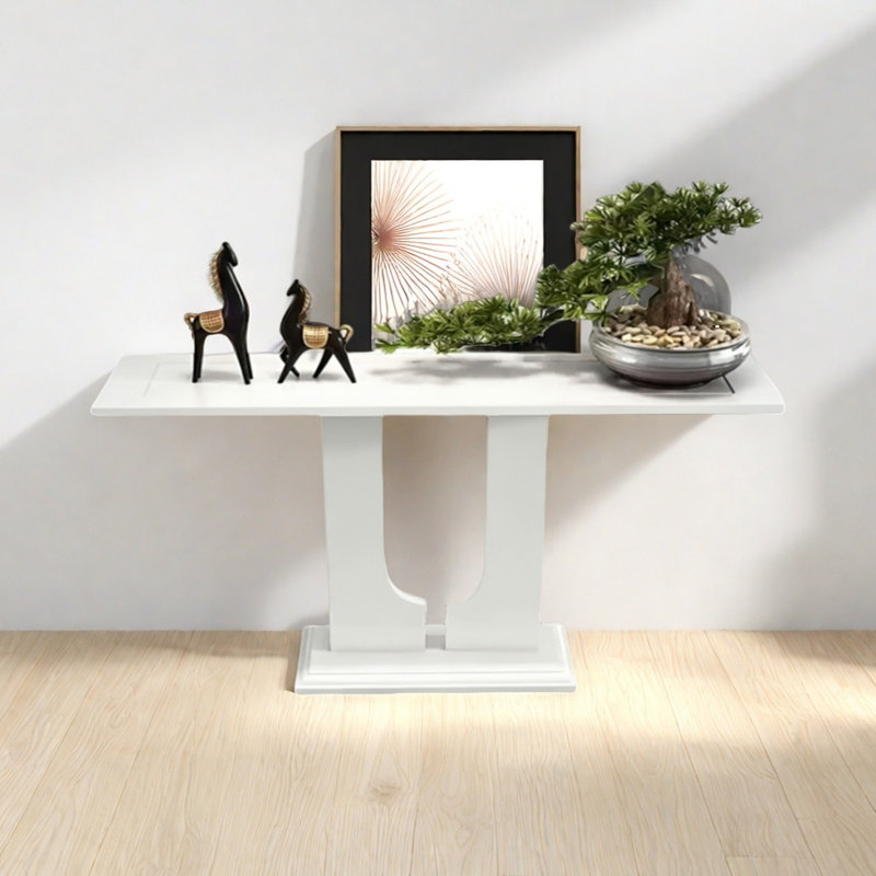 Console Modern Minimalist, Blanc, H 31,5 po x l 62,99 po x P 11,81 po