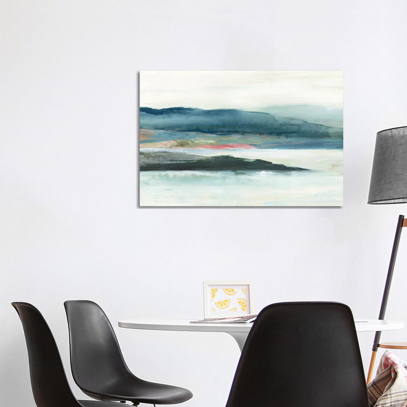 «Peaceful Mind I» par Allison Pearce - reproduction d'art, H 26 po x l 40 po x P 1,5 po, Pas de tapis, Toile tendue