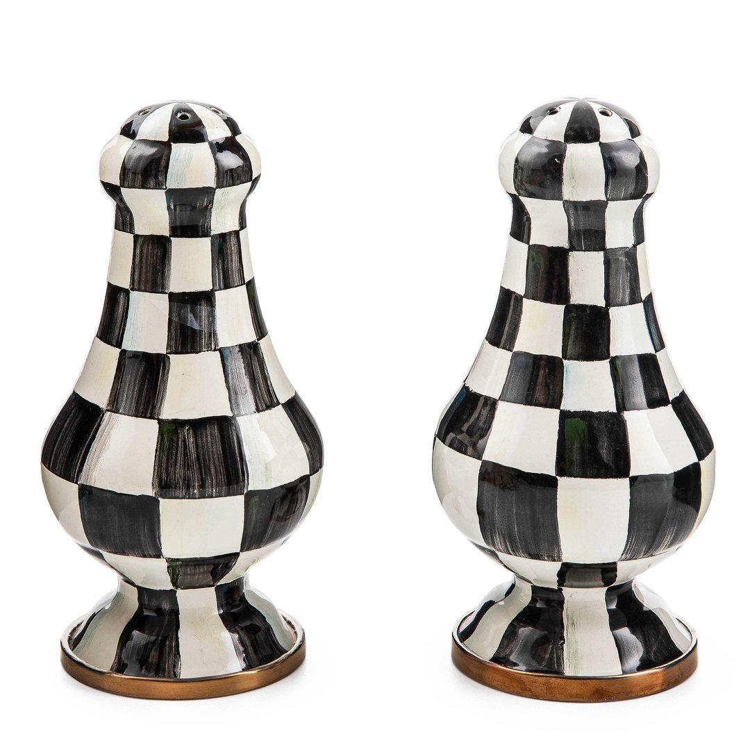 Courtly Check Large Salt & Pepper Shakers (Set of 2) MacKenzie-Childs 
