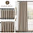 100% Blackout Curtains Linen Textured Solid Thermal Insulated Curtains & Drapes For Living Room Bedroom (50" Wide, Set Of 2)-550612714-558668438