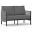 Canapé extérieur 2 places en aluminium de 130 cm (51 po) avec coussins de 15 cm (6 po), structure antirouille et revêtement en PEHD tissé à la main-1704861704-1704927823-1704952669