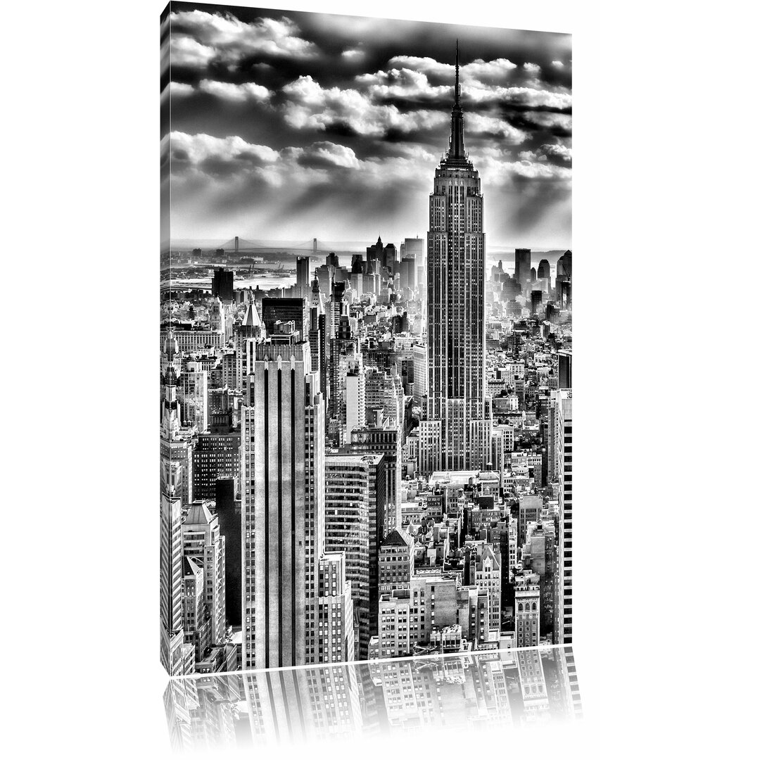 Leinwandbild New York, Manhattan in Monochrom