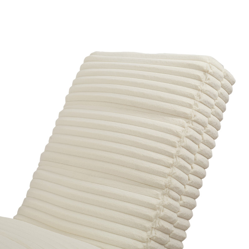 Catosha Upholstered Chaise Lounge, Catosha Beige Polyester
