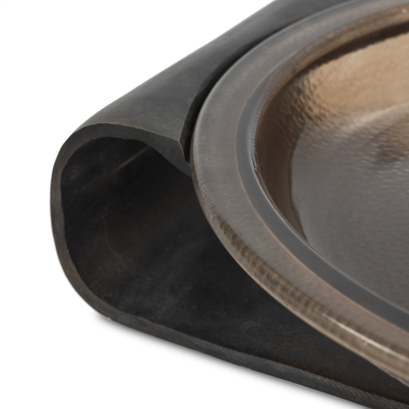 Runa Decorative Bowl, Smoked Brown/Distressed Bronze