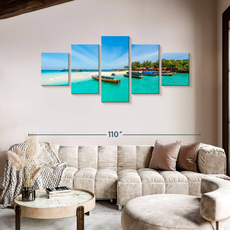 Exotic Zanzibar Boats, 42" H x 92" W