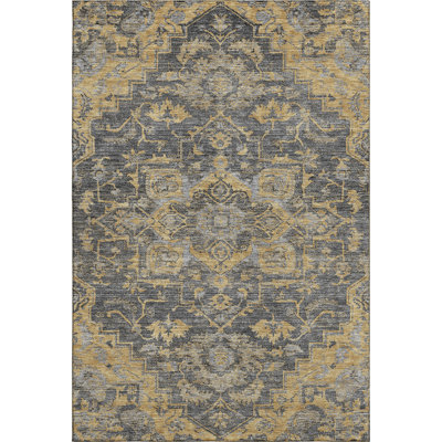 Premium Machine Washable Prisco Gray Rug