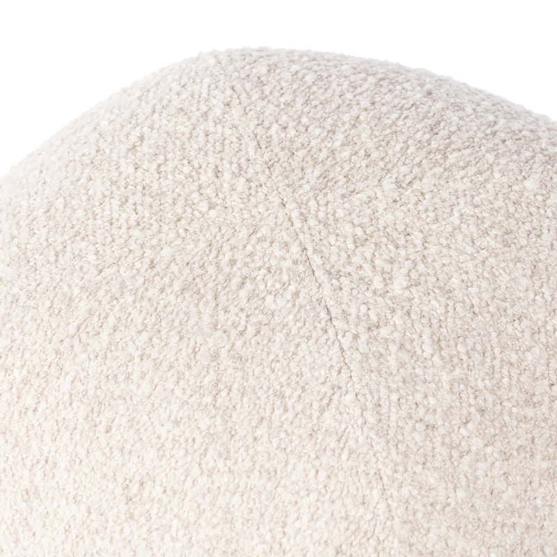 Genna Round Ottoman, Somerton Ash Boucle