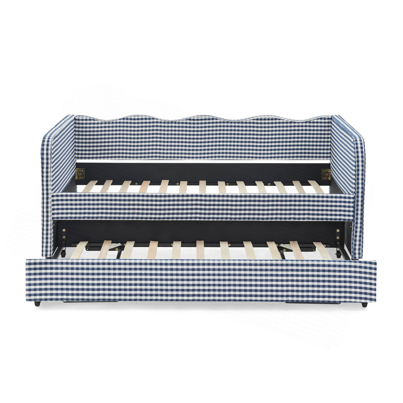 Lit de jour simple, canapé-lit convertible 3-en-1 Gingham