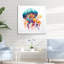 Orange et méduse bleue Jive IV - art mural méduse-1111438462-1111438463
