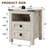 Farmhouse End Table With 2 USB Ports, 2 Power Outlets-1990699101