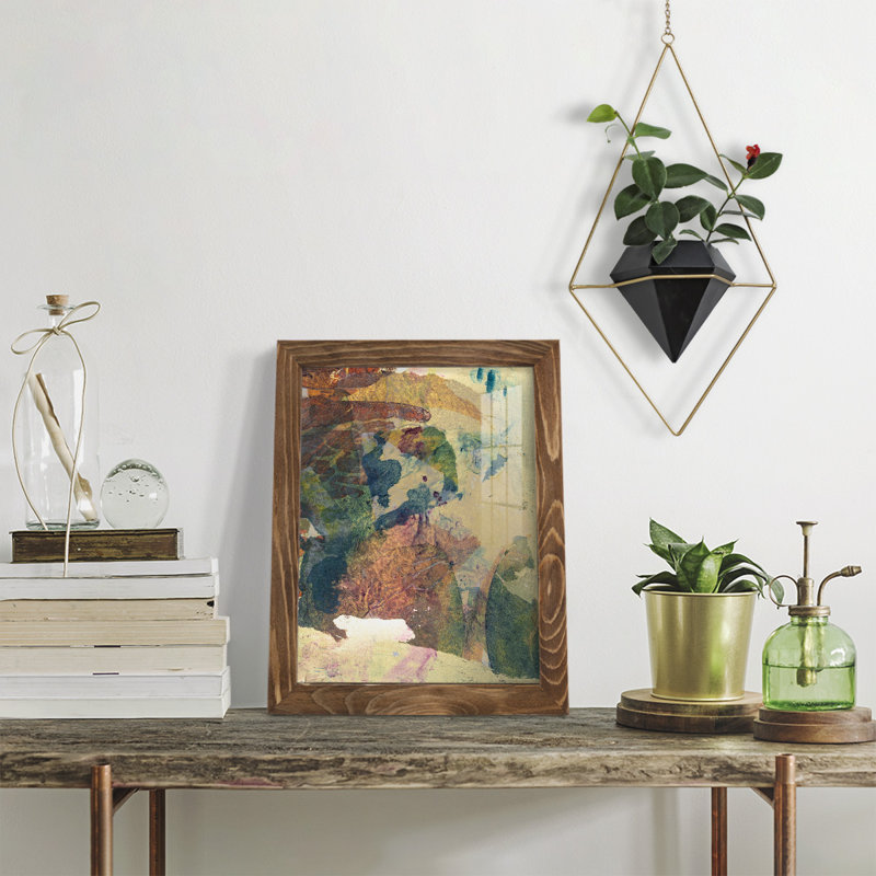 «Monet's Landscape II», reproduction d'art encadrée, H 11 po x l 9 po x P 1 po, Noyer
