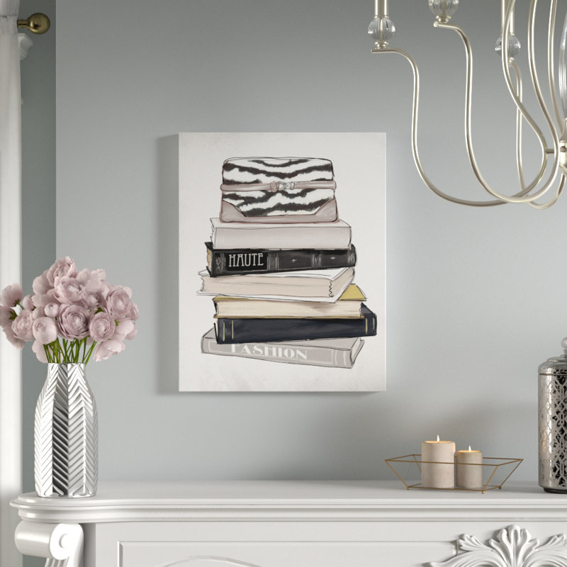 « mode book black stack », impression, H 10 po x l 8 po, Toile