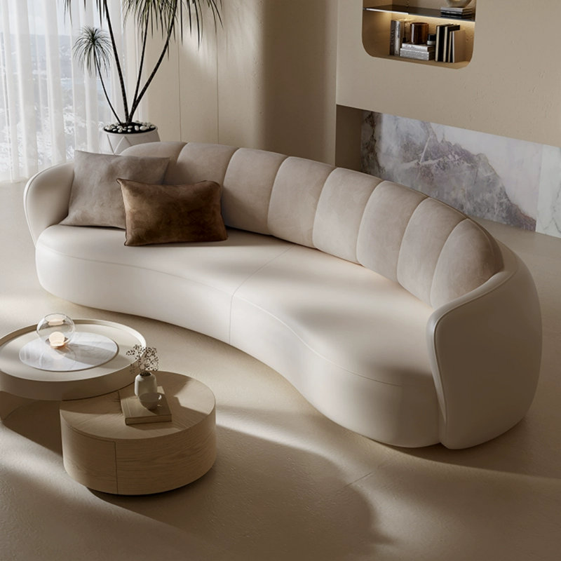 Italian Simple Design Curved Sofa
