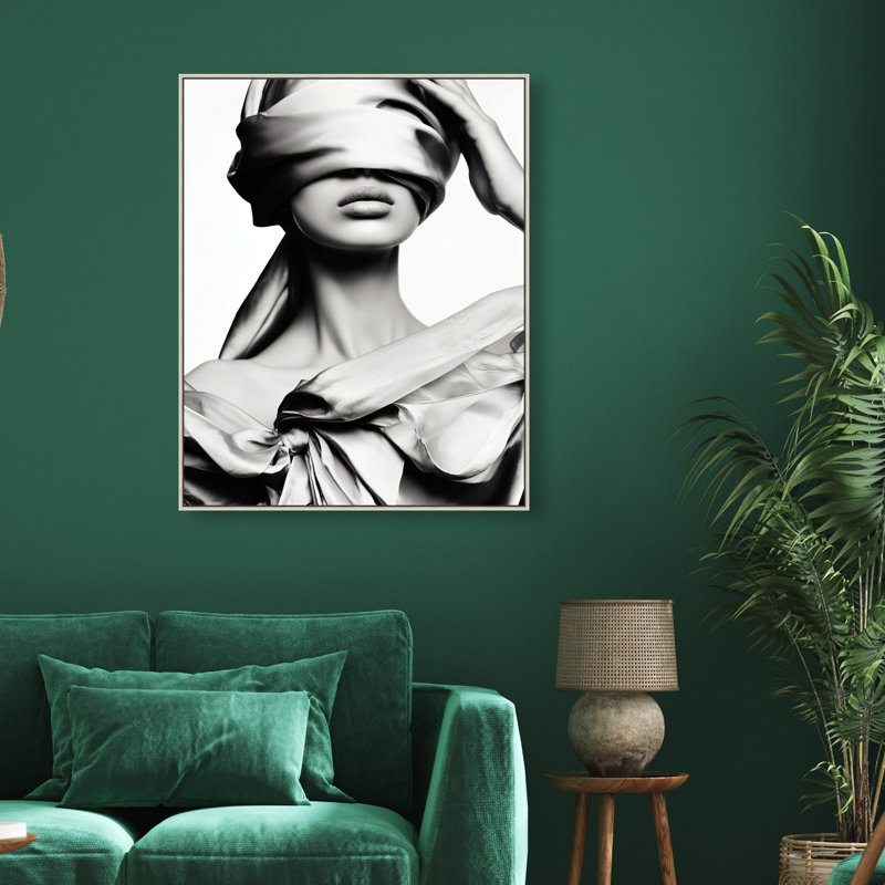 Blinded Grace II Print by Oliver Gal, 31"H x 37"W, Silver Floater Frame