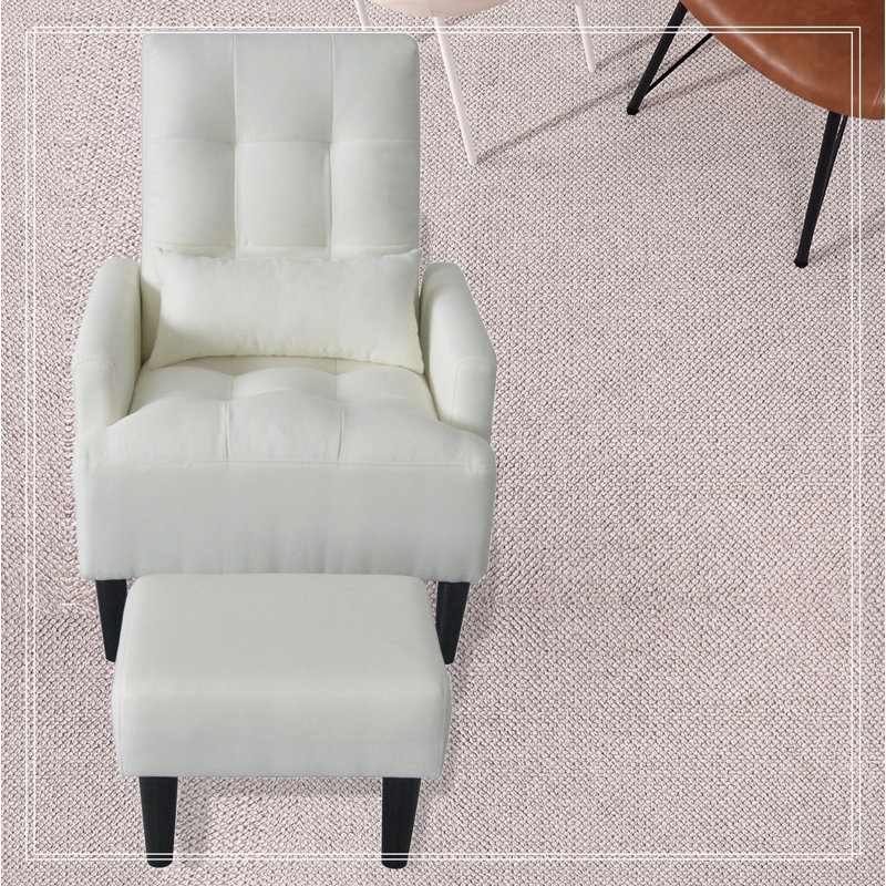 Fauteuil inclinable et confortable avec canapé-lit Redde Boo, Blanc, crème