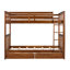 Lit superposé Twintwin en bois massif avec échelles et rangement en noyer - Mobilier de chambre à coucher de qualité pour la maison
