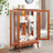 2 Doors Curio Cabinet With Tempered Glass Doors, Curio Cabinet With Mirrored Back Panel-1432547261