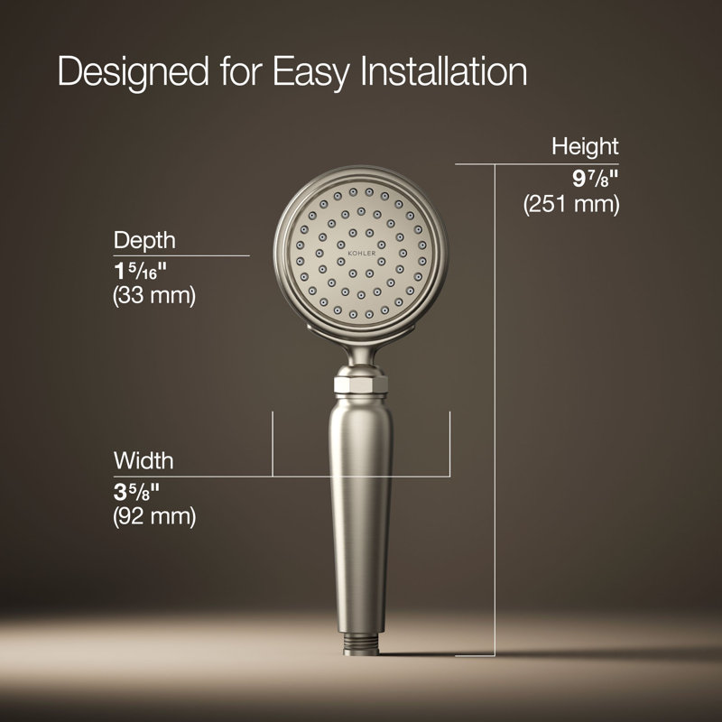 Artifacts Single-Function Handshower, 2.5 Gpm, Vibrant Brushed Nickel