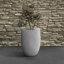 Grand pot à fleurs rond blanc en forme de perle fabriqué à la main avec trou de drainage l 16 po x H 21,5 po-174648653-192713815