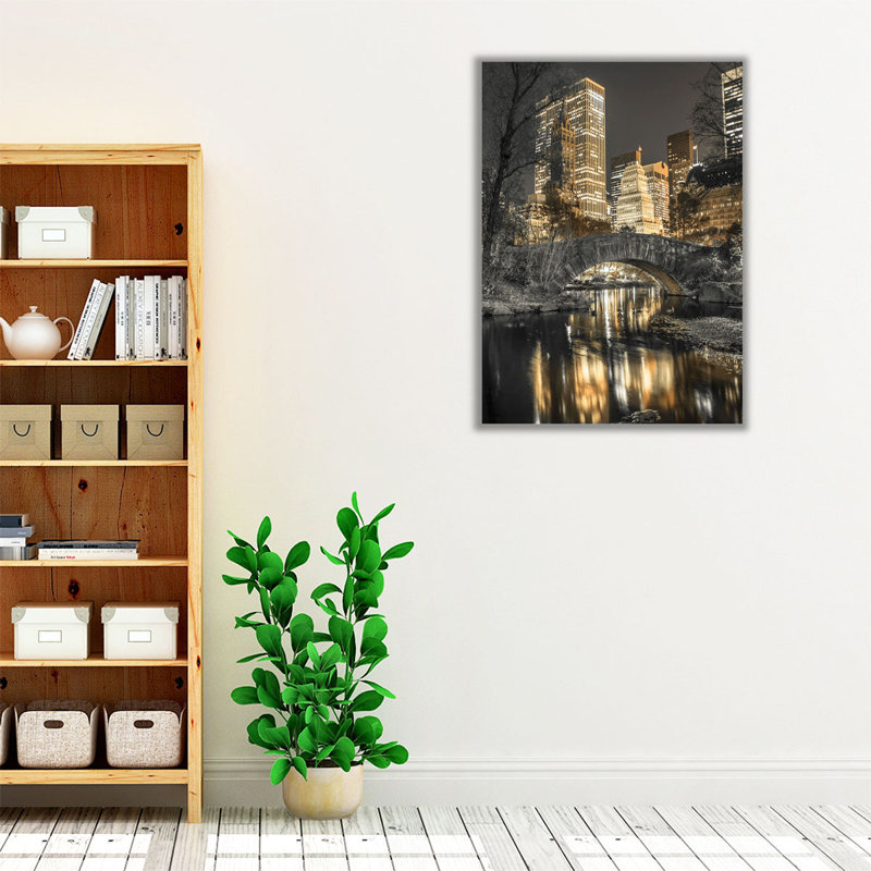 «Evening View of Central Park In New York City», reproduction d'art sur toile, H 32 po x l 24 po