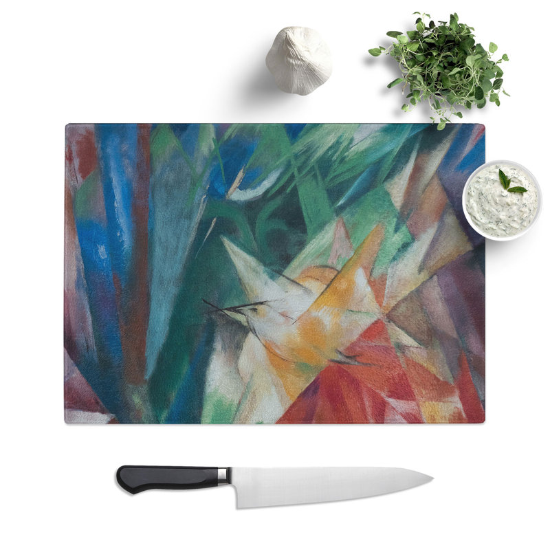 Birds by Franz Marc Chopping Board, 0.4cm H x 20cm W x 28.5cm L
