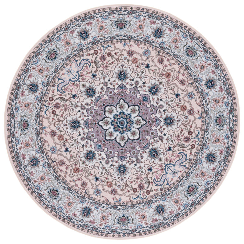 Tapis 123 m / l S / R beige / vert, Rond 6 pi