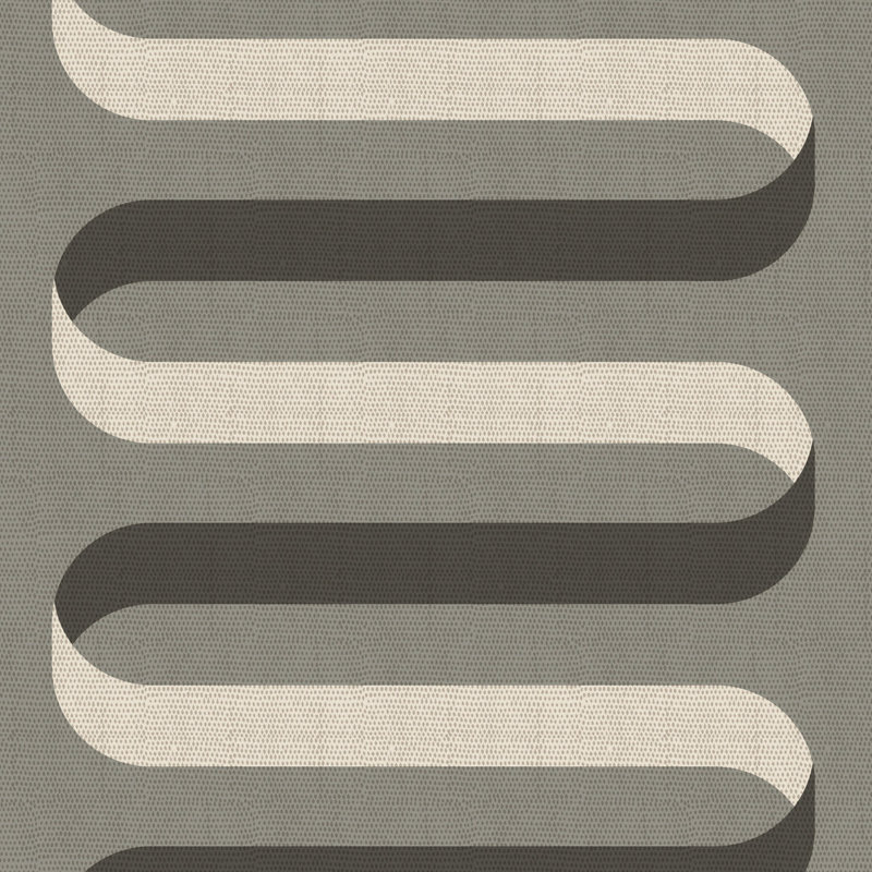 Ruban pliant - Papier peint ombre fumée, Umber, Faux Grasscloth, Non encollé