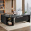 Bureau de direction en L 80,71 pouces, grande table de bureau avec classeur-919987392