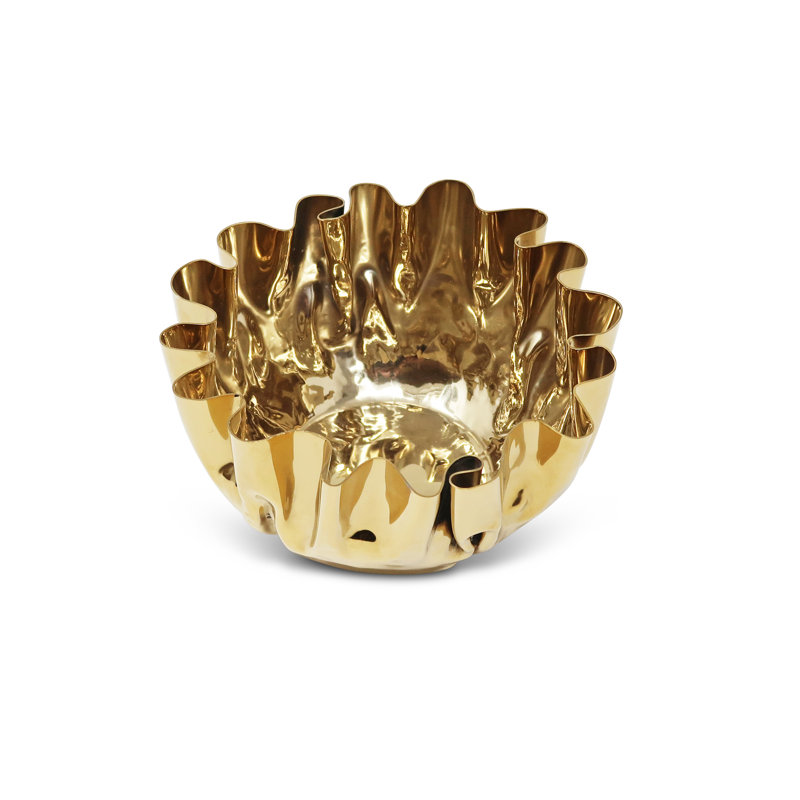 Takiesha Serving Bowl, Gold