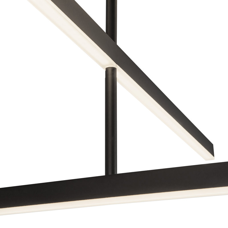 Vega 3 - Light LED Pendant, Black, 16.5" H x 45" W x 45" D
