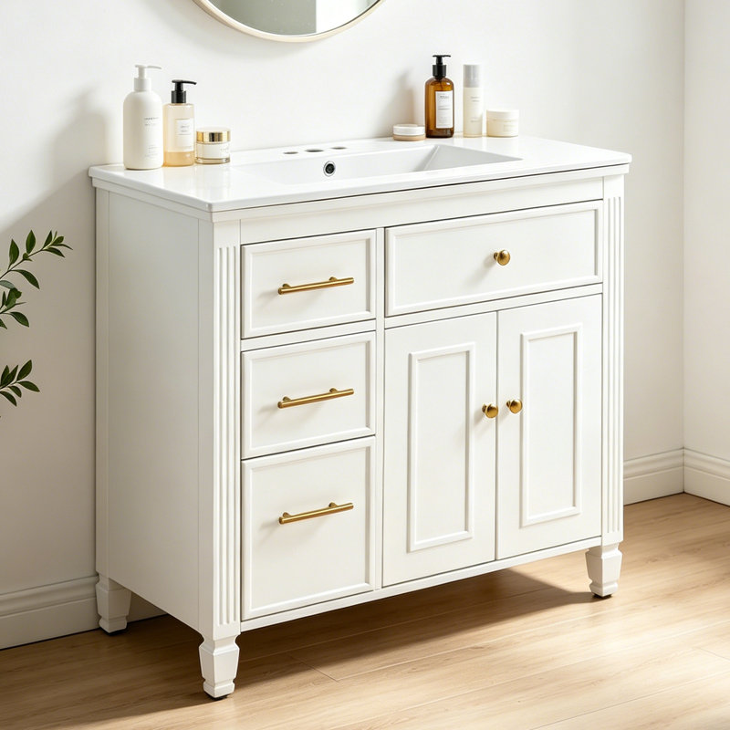 36 Inch White Bath Vanity